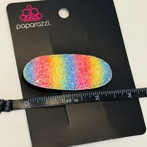 Paparazzi jewelry -“ rainbow pop” Multicolor Glitter Hair Clip